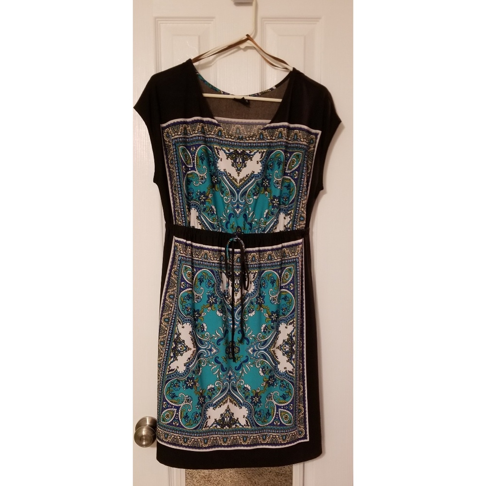 Teal and black dress - Picture 1 of 2